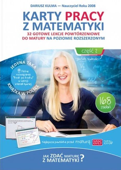 okładka Karty pracy z matematyki poziom rozszerzony wyd. 2025 książka | Kulma Dariusz