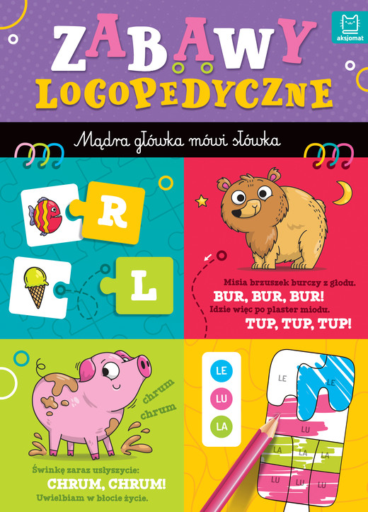 okładka Zabawy logopedyczne przedszkolaka. Mądra główka mówi słówka książka | Łanocha Katarzyna