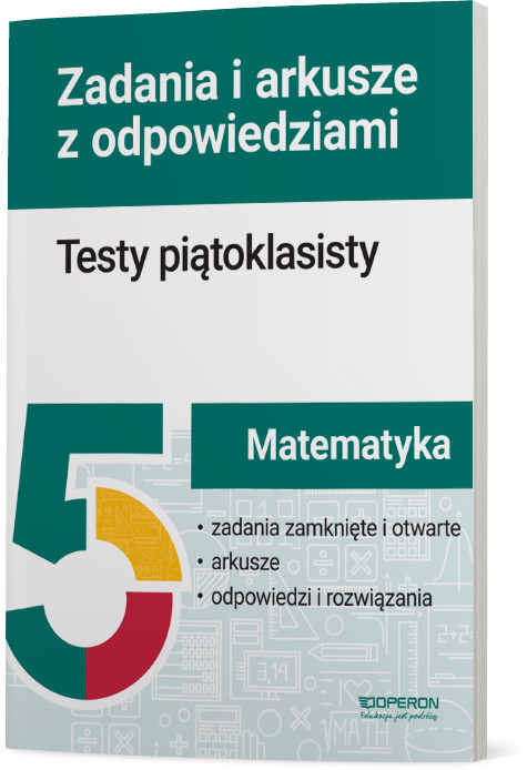 okładka Matematyka Testy piątoklasisty Zadania i arkusze książka