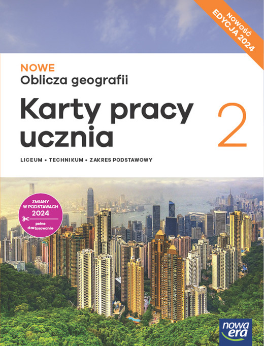 okładka Nowa Geografia Oblicza geografii karty pracy 2 liceum i technikum zakres podstawowy EDYCJA 2025 książka