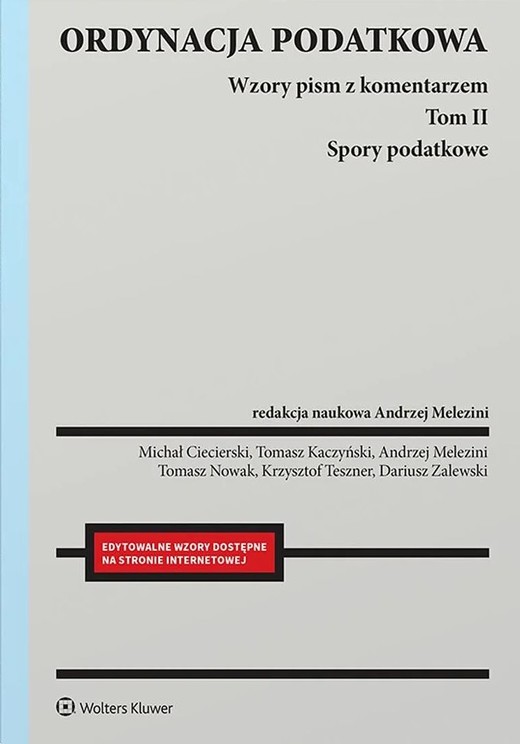 okładka Ordynacja podatkowa. Spory podatkowe. Wzory pism z komentarzem książka | Opracowanie zbiorowe