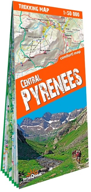 okładka Central Pyrenees trekking map 1:50 000 laminat książka | Opracowanie zbiorowe