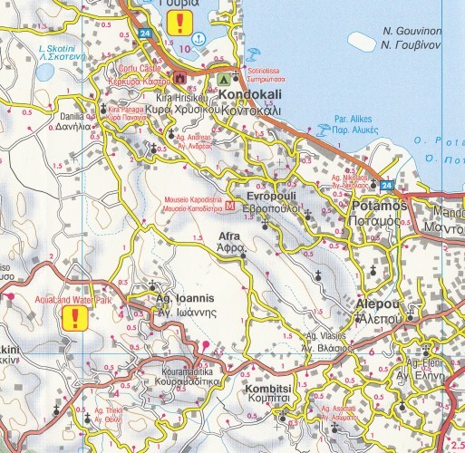 okładka Wyspa grecka korfu mapa 1:50 000 książka | Opracowanie zbiorowe