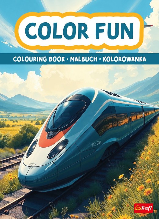 okładka Pociągi i samoloty. Kolorowanka. Malbuch. Colouring book książka | Opracowanie zbiorowe