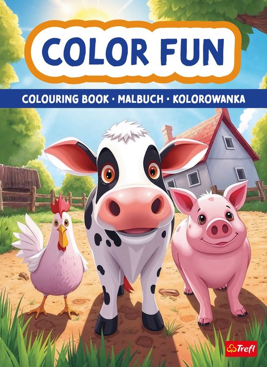 okładka Zwierzęta na farmie. Kolorowanka. Malbuch. Colouring book książka | Opracowanie zbiorowe
