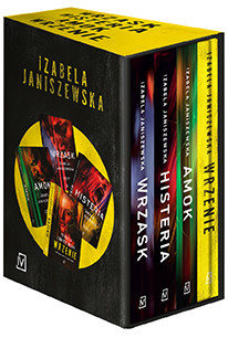 okładka Pakiet: Wrzask / Histeria / Amok / Wrzenie książka | Izabela Janiszewska