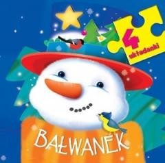 okładka 4 układanki - Bałwanek książka