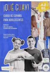 okładka Que guay! A2-B1 podręcznik + ćwiczenia książka | Praca Zbiorowa