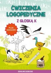 okładka Ćwiczenia logopedyczne z głoską K. Plus naklejki książka | Małgorzata Zarębska