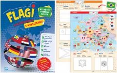 okładka Kolorowanka z naklejkami Flagi książka | Praca Zbiorowa