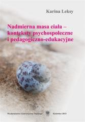 okładka Nadmierna masa ciała konteksty psychospołeczne... książka | Leksy Karina