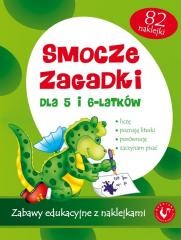 okładka Smocze zagadki - Zabawy edukacyjne z naklejkami książka