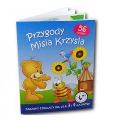 okładka Przygody Misia Krzysia - Zabawy edukacyjne książka