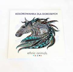 okładka Ethnic animals. Kolorowanka dla dorosłych książka | Praca Zbiorowa