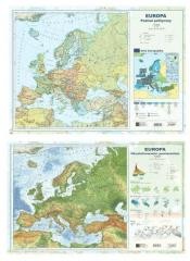 okładka Mapa Europy A2 Dwustronna ścienna ART-MAP książka | Praca Zbiorowa