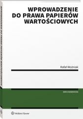 okładka Wprowadzenie do prawa papierów wartościowych książka | Woźniak Rafał