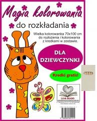 okładka Magia kolorowania do rozkładania. Dla dziewczynki książka | Praca Zbiorowa
