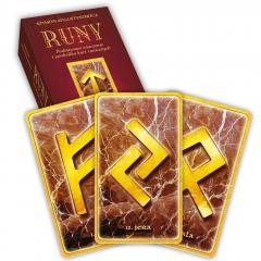 okładka Runy 24 karty + książka książka | Praca Zbiorowa