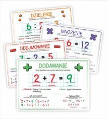 okładka Plansze edu - Działania matematyczne 4 karty książka