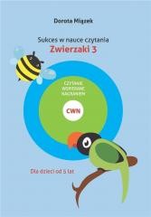okładka Sukces w nauce czytania. Zwierzaki 3 +CD książka | Miązek Dorota