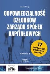 okładka Odpowiedzialność człomków zarządu spółek.. w.2 książka | Adam Sroga