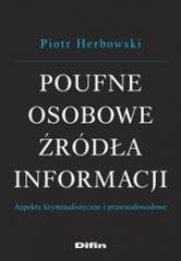 okładka Poufne osobowe źródła informacji książka | Piotr Herbowski