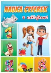 okładka Nauka cyferek z naklejkami książka | Praca Zbiorowa