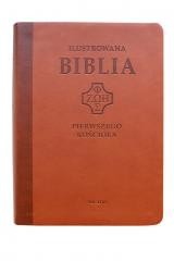 okładka Ilustrowana Biblia pierwszego Kościoła, brązowa książka | Praca Zbiorowa