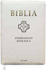 okładka Biblia pierwszego Kościoła z paginat. suwak biała książka | Praca Zbiorowa