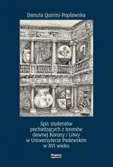 okładka Spis studentów pochodzących z terenów dawnej... książka | Danuta Quirini-Popławska