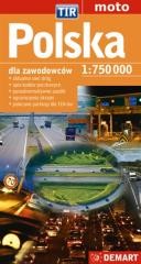 okładka Mapa sam. POLSKA TIR 1:750 000 DEMART książka | Praca Zbiorowa