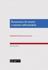okładka Komentarz do ustawy o mieniu zabużańskim książka | Forystek Józef