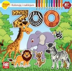 okładka Koloruję i naklejam. Zoo książka | Praca Zbiorowa