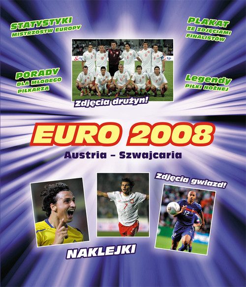 okładka EURO 2008  Naklejanki z plakatem książka