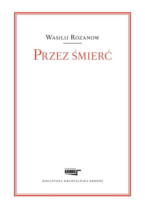 okładka Przez śmierć książka | Wasilij Rozanow