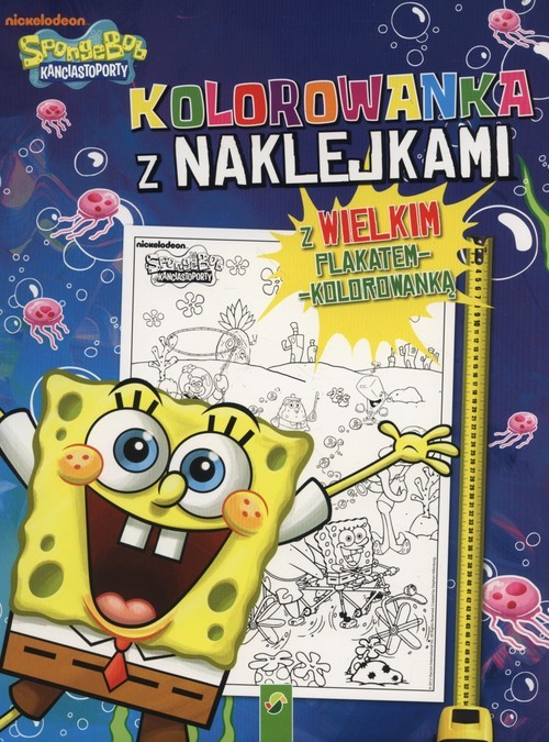 okładka Kolorowanka z naklejkami SpongeBob książka
