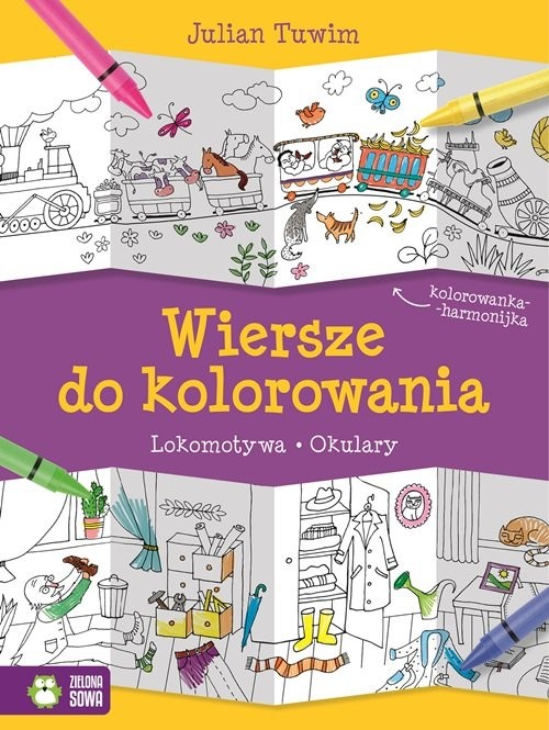 okładka Wiersze do kolorowania Lokomotywa Okulary książka | Julian Tuwim