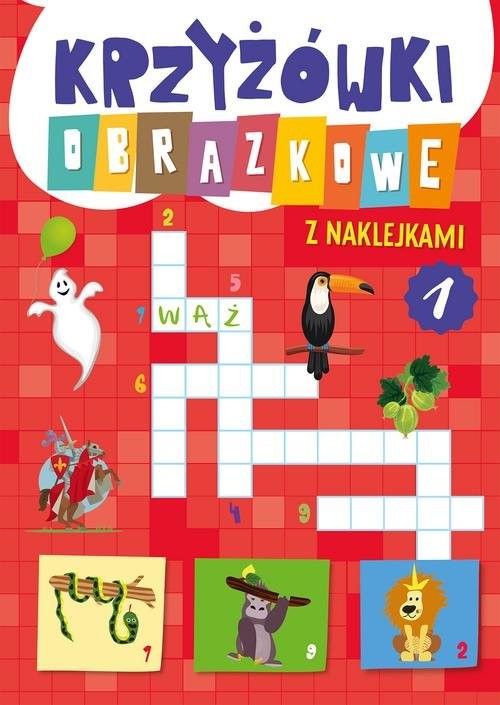 okładka Krzyżówki obrazkowe z naklejkami 1 książka | Opracowanie zbiorowe