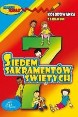 okładka Kolorowanka z zabawami. 7 Sakramentów Świętych książka | Praca Zbiorowa
