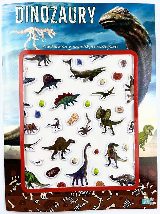 okładka Dinozaury. Książeczka z wypukłymi naklejkami książka | DTagency