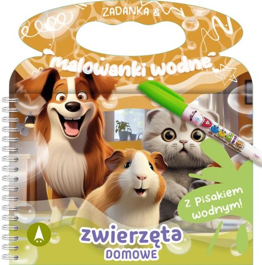 okładka Zwierzęta domowe. Zadanka & malowanki wodne książka | Wioleta Żyłowska
