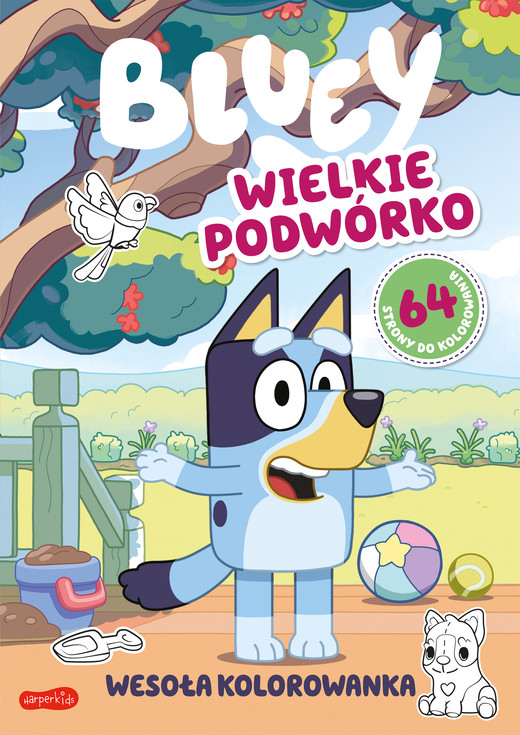 okładka Wielkie podwórko. Bluey. Wesoła kolorowanka książka | Opracowanie zbiorowe