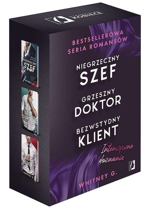 okładka Pakiet Intensywne doznania. Niegrzeczny szef / Grzeszny doktor / Bezwstydny klient książka | Whitney G.