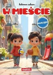 okładka Kolorowa zabawa. W mieście z naklejkami książka | Maciej Ratajczyk