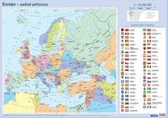okładka Mapa polityczna Europy plansza edukacyjna książka