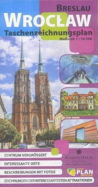 okładka Wrocław Breslau Taschenzeichnungsplan. Rysunkowy plan kieszonkowy (wersja niemiecka) 1:16 500 książka | Opracowanie zbiorowe