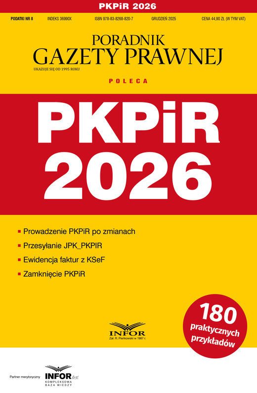 okładka PKPiR 2026 ebook | pdf | Grzegorz Ziółkowski