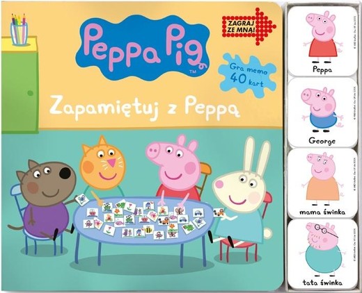 okładka Peppa pig. Książka twardostronicowa z kartami memo książka | Opracowanie zbiorowe