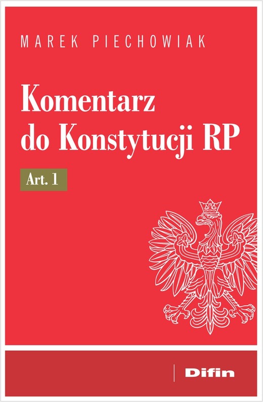 okładka Komentarz do Konstytucji RP art. 1 książka