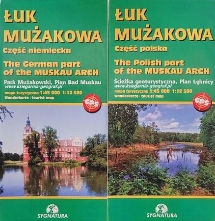 okładka Mapa - Łuk Mużakowa cz. polska i niemiecka książka | Praca Zbiorowa